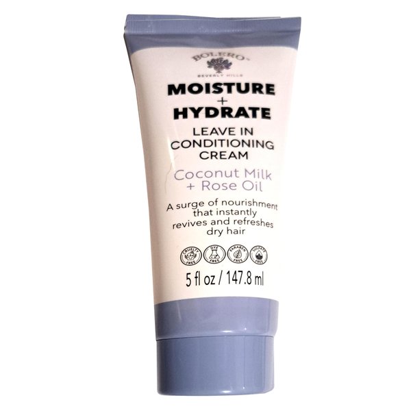 Bolero Moisture & Hydrate Leave in Conditioning Cream - Coconut Milk + Rose Oil 5fl oz/147,8ml
