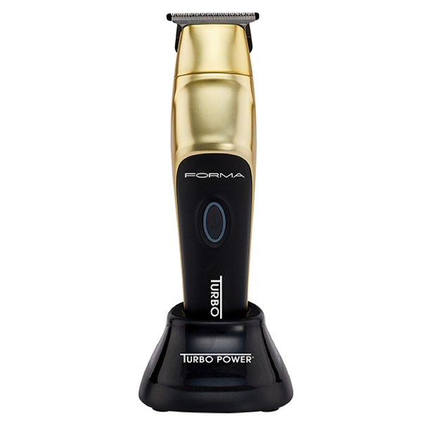 M Hair Designs Turbo Power Forma Professional Trimmer with Black Diamond DLC Blade Cord/Cordless and Tangle Stop Cord Cover Detangler (Bundle - 2 Items)