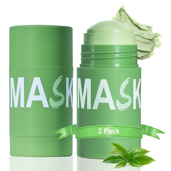 MISS OCEAN Green Tea Deep Cleanse Mask for Face,Blackhead Remover Face Mask,Poreless Deep Cleanse Mask Stick for Purifying,Moisturizing,Oil Control Reduce for Women and Men,2PCS