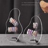 2pcs Nail Art Display Stand Set,Clear Nails Tips Charm Sample Display Boards Nails Colors Display Stand with 20pcs Nails Tips And Double Sided Tapes for Salon Nails Art Practice (2pcs Irregular)