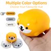 Cute Dog Stress Balls for Kids, Orange Dogs Fidget Toys for Adults，Squishy Toys, Dough Ball Sensory Toys, Kawaii Squishy Animal Squeeze Stress Balls, Fun Party Favors and Gifts for Boys and Girls