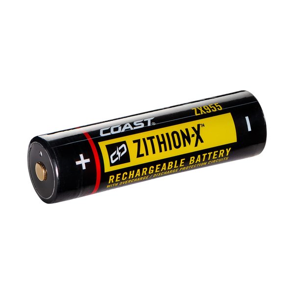 Coast ZX955 ZITHION-X Li-Ion Rechargeable Battery for The EAL18, PM300, PM310, and XPH34R LED Lights, (Black)