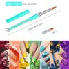 Honoson 5 Pieces Acrylic Nail Brush Set UV Gel 3D Nail Brushes Salon Using Acrylic Manicure Brush, Size 4, 6, 8, 10, 12