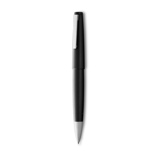 Lamy 2000 black - elegant rollerball pen in robust fibreglass barrel - perfectly balanced & in line width M M 63 rollerball refill in black