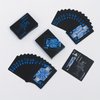 1pc Waterproof Plastic Poker Playing Cards PET Table Games Halloween/Thanksgiving Day (Blue x Silver)