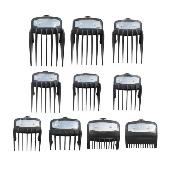 New Version 3170-400 Hair Clipper Guards Guides Set, 10pcs 1/16", 1/8", 3/16", 1/4", 3/8", 1/2", 5/8", 3/4", 7/8" and 1" Cutting Guides for Wahl 79607/79434/ 79467/8500/ 79449
