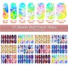Nail Polish Strips Starry Star Style, DANNEASY 12 Sheets Adhesive Nail Stickers Gradient Nail Wraps for Women Manicure Kit 1Pc Nail File, Cuticle Stick