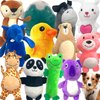 Jalousie 12 Pack Plush Animal Dog Toy, Premium Squeaky Chew Toys for Small Medium Dogs, Stuffed Puppy Toys for Pets - Dental Cleaning & Stress Relief