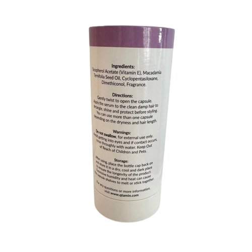 Qtamin All-in-One Hair Serum Capsule+ Bamboo Brush for Repair, Nourish & Tame! Keratin Treatment, Scalp Oil, Anti-Frizz, Heat Protectant, Growth Booster For Curly, Dry, Damaged & Frizzy Hair