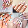 Nail Art Stickers, 12 Sheets Flower Water Transfer Nail Decals Fresh Nail Stickers with Assorted Patterns Blossom Floral DIY Nail Art Decoration