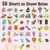 Partywind Individually Wrapped Sheets Kids Temporary Tattoos, Birthday Party Favors Supplies for Boys and Girls, Dinosaur/Mermaid/Pirate Tattoo Stickers for Goodie Bags Stuffers (50 Styles)