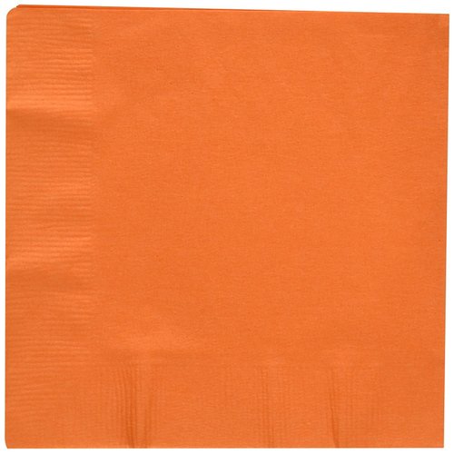 Creative Converting Luncheon Napkins 6.5"X6.5" 50/Pkg-Sunkissed Orange