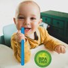 Hollow Teething Tubes Toys for Babies Girls Boys, 5 Pack Silicone Baby Teether Toy Tube for Infants with Nursing Biting Chewing, Chew Straws for Toddlers 6-12 Months (Style A)