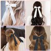 Hair Ribbon,Hair Bows for Women Long Soild Satin Ribbon for Hair, Coquette Accessories Hair Clips (Color 2)