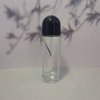 2Pcs 70ml/2.36oz Clear Glass Deodorant Roller Bottle with Plastic Roller Ball & Black Lid Deodorant Bottles Essential Oil Roller Bottles Empty Deodorant Containers, Thin-Waist Style