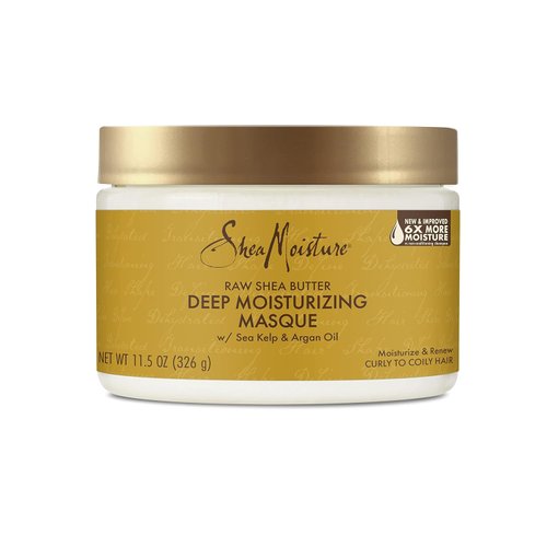 Shea Moisture Deep Treatment Hair Mask to Promote Healthy Hair Growth, Raw Shea Butter with Sea Kelp & Argan Oil, Curly Hair Products, Family Size, 16 Oz