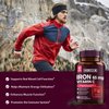 Vitacook Iron Supplement for Women Men | High Potency Iron 65mg with Vitamin C 250mg | Stomach Friendly Iron Pills for Red Blood Cell & Immune Support | Vegan, Non-GMO & Gluten Free | 60 Iron Tablets