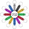 12 Pieces Portable Pill Case First Aid Pill Container Mini Pill Container Waterproof Aluminum Keychain Pill Case Keychain for Medications, Vitamins and Supplements (Colorful)