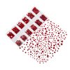 Zealer 1800pcs Crystals Red Nail Art Rhinestones Round Beads Top Grade Flatback Glass Charms Gems Stones for Nails Decoration Crafts Eye Makeup Clothes Shoes 300pcs Each (Mix SS3 6 10 12 16 20)