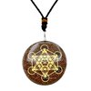 Amazing Gemstone Orgone Pendant with Copper Shavings and Metatron Cube - Metal Healing Pendant Necklace for Women Men and Kids