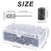 Rolybag Sanding Bands for Nail Drill,240 Grit Nail Sanding Band with Storage Box,Include 100 Superfine Grinding Wheel Sand Bands and 2 Pieces Mandrel for Most Size 3/32" Nail Drill Machine