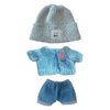 niannyyhouse 7.8in/20cm Plush Doll Stuffed Figures Toys Clothes Hat Floret Sweater Dress up (Gray)