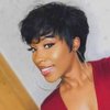 HOTKIS Short Human Hair Wigs for Black Women Pixie Cut Wig Human Hair Short Wigs Human Hair Short Black Wig Natural Hair Short Wavy Wig Layered Cut Short Glueless Pixie Wig with Bangs Short Wig