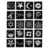 Temporary Tattoos Kit, 4Pcs Black Semi Permanent Tattoo Paste Cones, India Body DIY Art Painting for Women Men Kids, Summer Trend hand Plaste with 1 Bottle,4Pcs Nozzles,20Pcs Adhesive Stencil