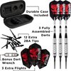 Viper by GLD Products unisex adult (18 Grams) Viper Pitbull 90 Tungsten Soft Tip Darts with Storage Travel Case Medium Knurling 18 Grams, Black, Wide Crosscut US
