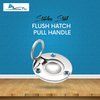 MARINE CITY Round 316 Grade Stainless Steel Flush Hatch Lifting Ring – Deck Hatch Pull Handle (Diameter 2 Inches) for Watercraft – Boats – Yachts (Pack of 4)