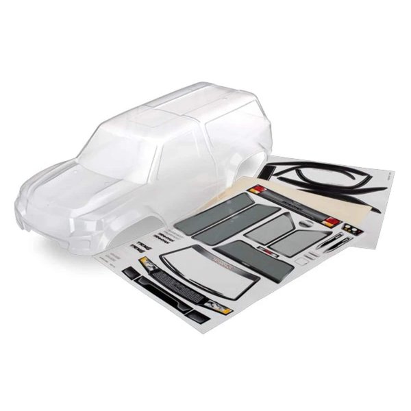 Traxxas TRA8112 Clear Body with Camper with Decals, TRX-4 Sport