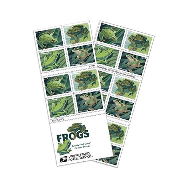 Frogs Forever Postage Stamps US First Class Postage Book of 20