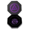 DND Dice Tray - Premium 8 Inch Dice Tray Dungeons and Dragons - Exquisitely Detailed Purple World Tree & Triquetra Design - Perfect RPG Dice Rolling Tray with D&D Dice Box Storage to Protect Dice