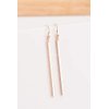 Minimalist Rose Gold Plated Long Vertical Bar Drop Earrings - Hypoallergenic, Versatile Geometric Design Fashion Jewelry for Women and Girls by MJLULU