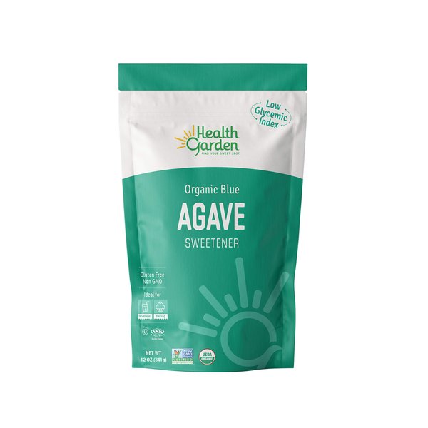 Health Garden Organic Blue Agave Sweetener Crystals - Kosher Gluten Free Non GMO Low Carb, 12 OZ