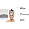 2 Pcs Bowknot Spa Headband, Soft Coral Fleece Facial Makeup Hair Wrap Makeup Fluffy Headband for Women Girls Washing Face Skincare(White/Grey)