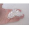 Generic Silver metal butterfly faux pearl and clear crystal hair claw clip bridal clip