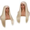 Jennandra 613 Blonde Headband Wig Human Hair Straight 20 Inches Human Hair Headband wig None Lace Front Wigs Human Hair Wig for Black Women Wear and Go Wig 150% Density wig（#613,ST,20Inch