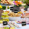 LotFancy Mini Chalkboard Signs 20 Pack with Support Easels and 10 Extra Stickers, Food Labels for Party Buffet Table, Weddings, Table Numbers, Message Board and Event Decorations