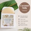 Coconut Milk Solid Bar Conditioner, Natural, Sulfate Free, Eco-Friendly, Plastic Free, All Hair Types including frizzy hair, Cruelty-Free & Vegan 4 ounces