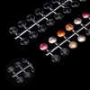 720 Pcs Nail Polish Swatch Dots Round False Nail Display Tips Transparent Nail Art Color Display Chart with Adhesive Sticker for Nail Polish Training Practicing