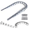 Finger Rock City Train Tracks Building Block Set, 212 Pcs Flexible Rails Train Track Railroad Expansion Accessory Set for Kids, Uphill and Downhill, Straight Curved Tracks