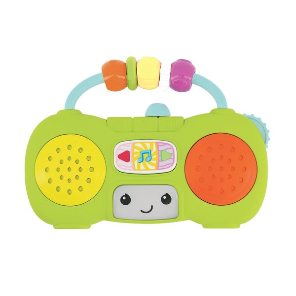 Infantino Music & Light Pretend Mini Boombox - Fine Motor Skills with Melodies & Sounds for Infants & Toddlers, 6M+