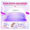 MEFA UV Nail Lamp with UV Gloves, 72W UV Light for Gel Nails with 21pcs Lamp Beads, 3 Times UV Dryer for Gel Nail Polish Fast Curing, Professional UPF99+ UV Gloves for Gel Manicures for Women Salon