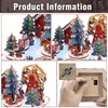 Wooden Music Box Puzzle – DIY Christmas Street View Rotating Music Box Kit, 3D Creative Musical Puzzle Craft Model, Holiday Desk Decor, for Adults, Birthday & Christmas