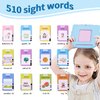 Talking Flash Cards Toddler Toys Pocket Speech for Toddlers 1-3, Talking Learning Flash Cards Educational Toys Sensory Toys Gift for Boys and Girls (510 Sight Words-Blue)