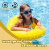 Kids Temporary Tattoo, 4 Sheets Waterproof Tattoo Stickers for Girls and Boys, Fake Cartoon princess Tattoos Stickers, Cute Body Arm Shoulder Tattoos Stickers, Birthday Party Supplies Gifts (yellow)