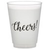 Santa Barbara Design Studio Wedding Party Cups 8-Count Reusable BPA-Free Plastic Frost Cups, 16-Ounce, Cheers