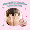 144Pcs Kids Press on Nails Children Girls Press on Short Artificial Fake Nails No fading Stable Quick Stick on Cute Pre Glue Full Cover Acrylic Nail Tip Kit Gift for Kids Nail Decoration (Flower)