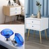 Mtsooning Crystal Cabinet Knobs, 4PCS Diamond Glass Handles Drawer Pulls for Dresser Closet Wardrobe Cupboard Door Kitchen Bathroom Furniture Decoration, with Mounting Screws(Blue)